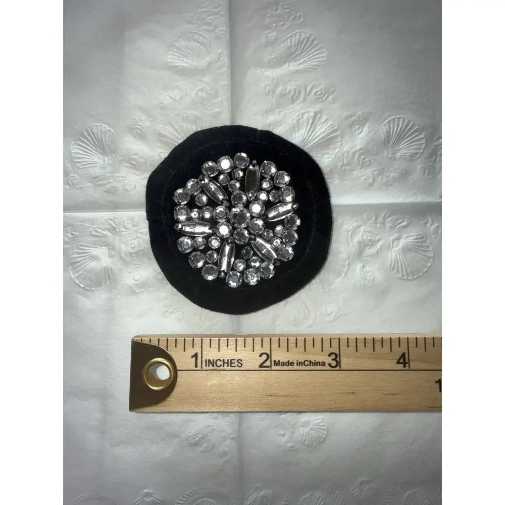 VTG Brooch Laura Clement Collection Velvet La redoute French Unique Retro Read!
